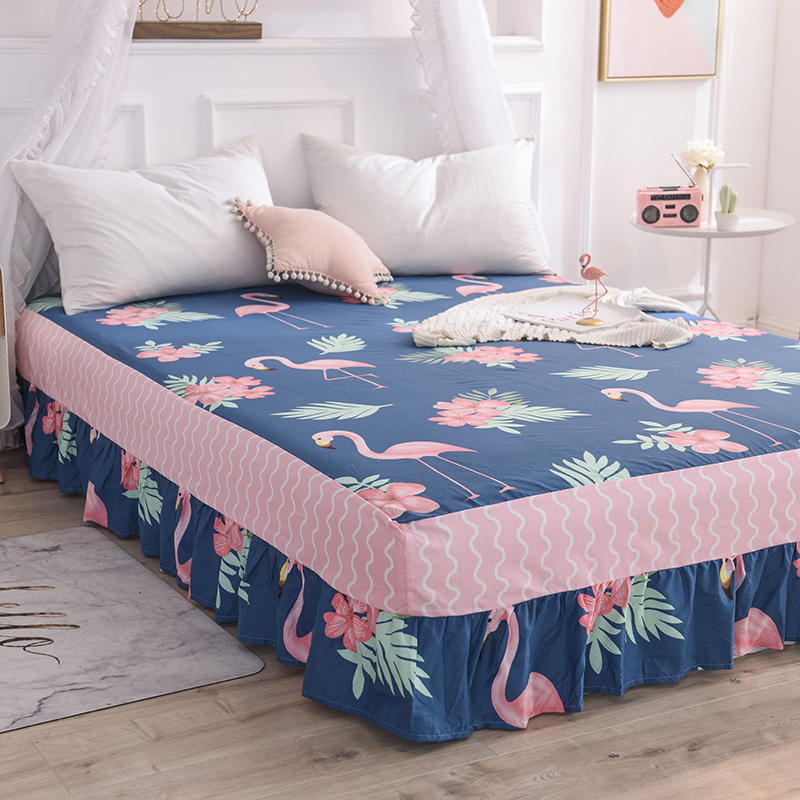 Pure Cotton Single-Piece Bed Skirt Bedcover All-cotton 1 8 Double Non-slip Bed Cover 1 X 1 2 X 1 35 X 2 m Custom Made
