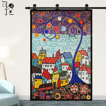 Crystal glass mosaic puzzle mosaic cartoon pattern decorative painting porch toilet tooling tile background wall