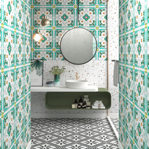 Retro Kitchen Small Flower Sheet 200200 Nordic Bathroom Toilet Washstand Balcony Background Wall Ground Tile