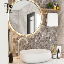 Modern Minimalist Hexagon Stone Marble Mosaic Toilet Background Wall Kitchen Balcony Ground Tile