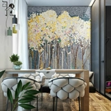 Индивидуальная стеклянная мозаичная крыльцо Фоновая стена светло -светло -гостиную ресторан ресторан Арт плитка роспись декоративная живопись