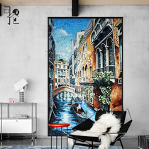 Glass Mosaic Background Wall Nordic Style Restaurant Decoration Painting Genguan Living Room Fresco Art Tile Puzzle Customize