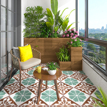 Farnet red advanced small flower brick Nordic retro toilet bathroom floor tiles Kitchen Flowers Pieces Wall Brick Balcony Tiles