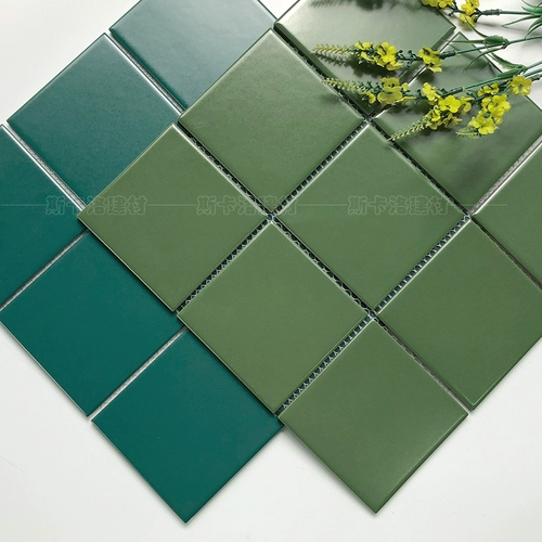 Чернильная зеленая плитка ретро Гонконг -стиль