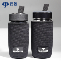 Vientiane applicable SINGLE LAYER DOUBLE GLASS CUP COVER STAINLESS STEEL INSULATION CUP INSULATION ANTI-FALL PROTECTIVE SLEEVE WATER MUG BAG