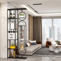 Customized modern simple light luxury entry screen wine cabinet partition floor-standing storage rack punch-free guest foyer entrance cabinet
