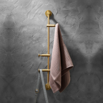Light Extravagant Brass Wire Drawing Sleeper Bathroom Containing Row Hook Wall-mounted Xuanguan Clothing Cap Hook Toilet Towel Hook Golden Hook