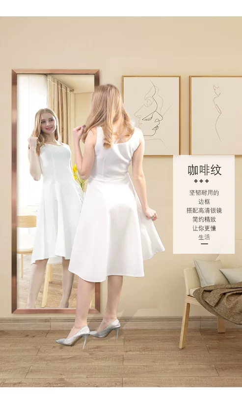 Gương miễn phí dán gương nhà toàn thân gương nữ tường gương treo tường gương phù hợp gương - Gương gương đứng toàn thân