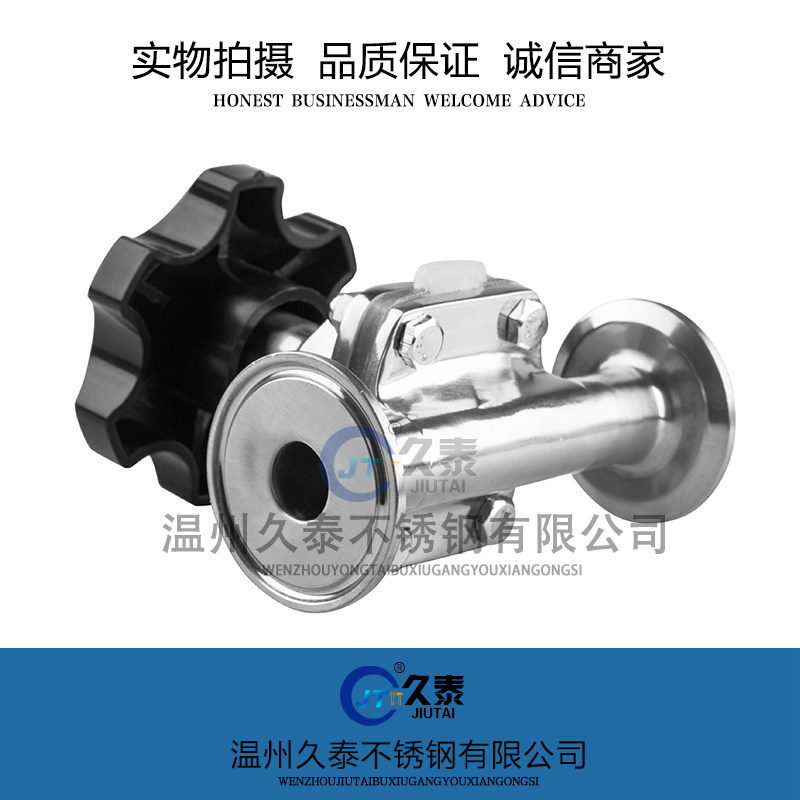316L stainless steel food hygiene grade mirror clamp type quick-install diaphragm valve manual diaphragm valve