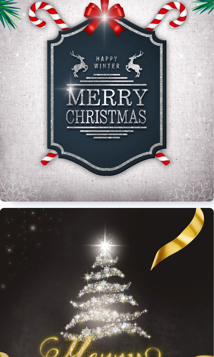 圣诞节平安夜圣诞物品老人装饰元素海报banner模板PSD设计素材插图6