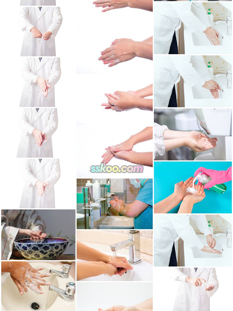 防疫消毒手部清洁洗手正确步骤图解特写宣传设计图片插图照片素材插图15