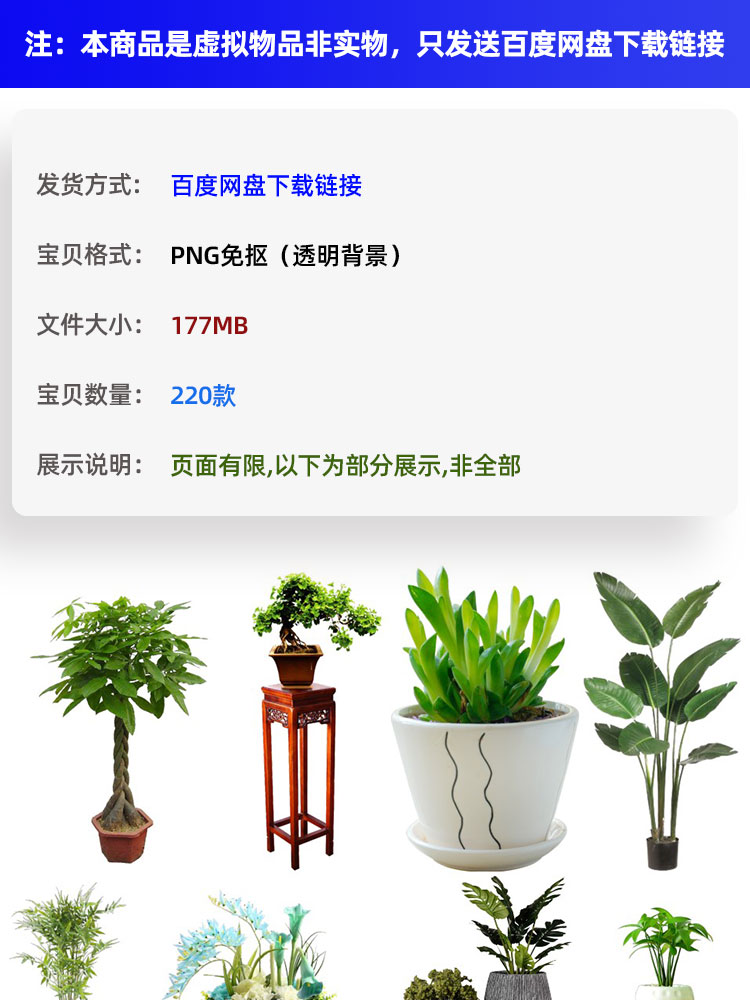 盆栽盆景景观绿植花草植物PNG免抠元素图片照片PS平面设计素材插图1