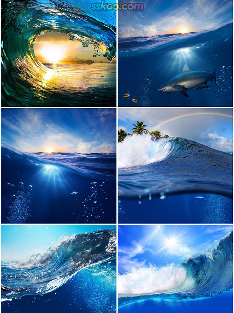 海浪冲浪海涛风景高清JPG摄影照片4K壁纸背景图片插图设计素材插图4