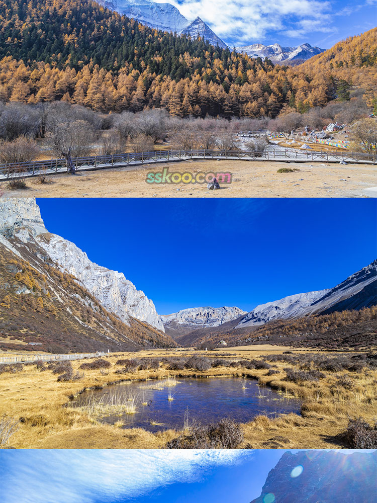 高清JPG素材旅游景点风景图片四川甘孜三神山牛奶海雪山旅行摄影插图11