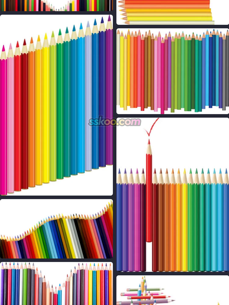 彩色铅笔场景高清JPG摄影特写照片4K壁纸背景图片插图设计素材插图12