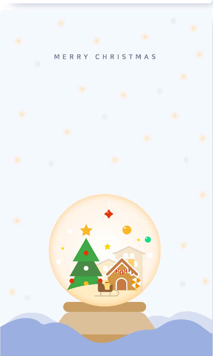 圣诞节雪地雪花圣诞老人卡通插画背景海报AI矢量设计素材模板插图6
