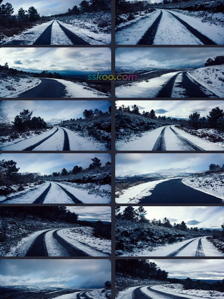冬天雪景乡村公路高清摄影照片图片插图配图PPT海报壁纸背景素材插图9