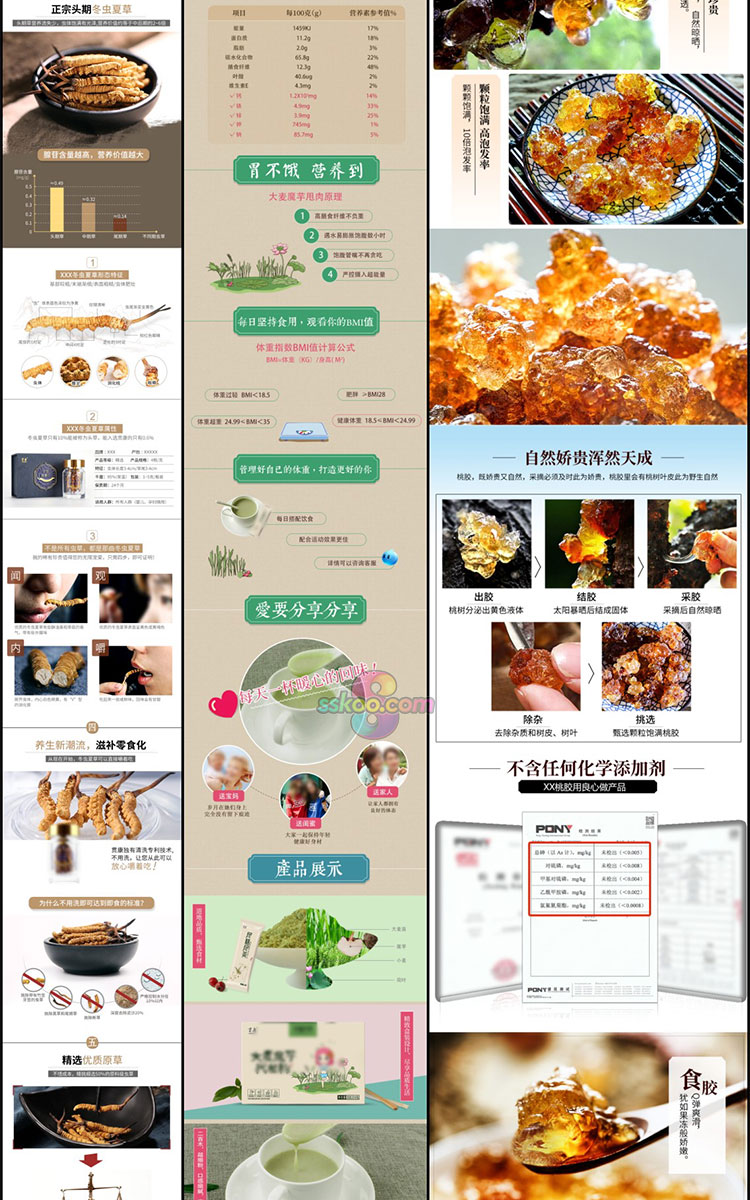 淘宝天猫健康养生美容保健保健品电商详情页模板PSD分层设计素材插图9