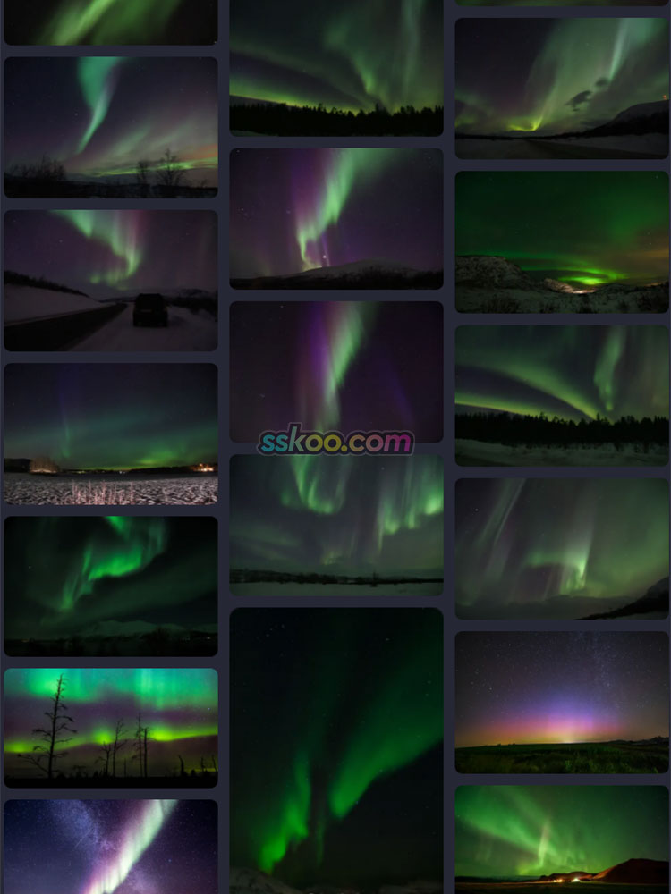 极光芬兰挪威冰岛星空绚丽旅行自然风光高清壁纸摄影图片照片背景插图14