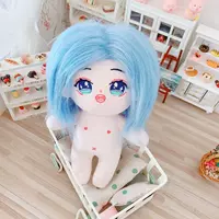 Голубая длинная мао -xiaowu обнаженная кукла