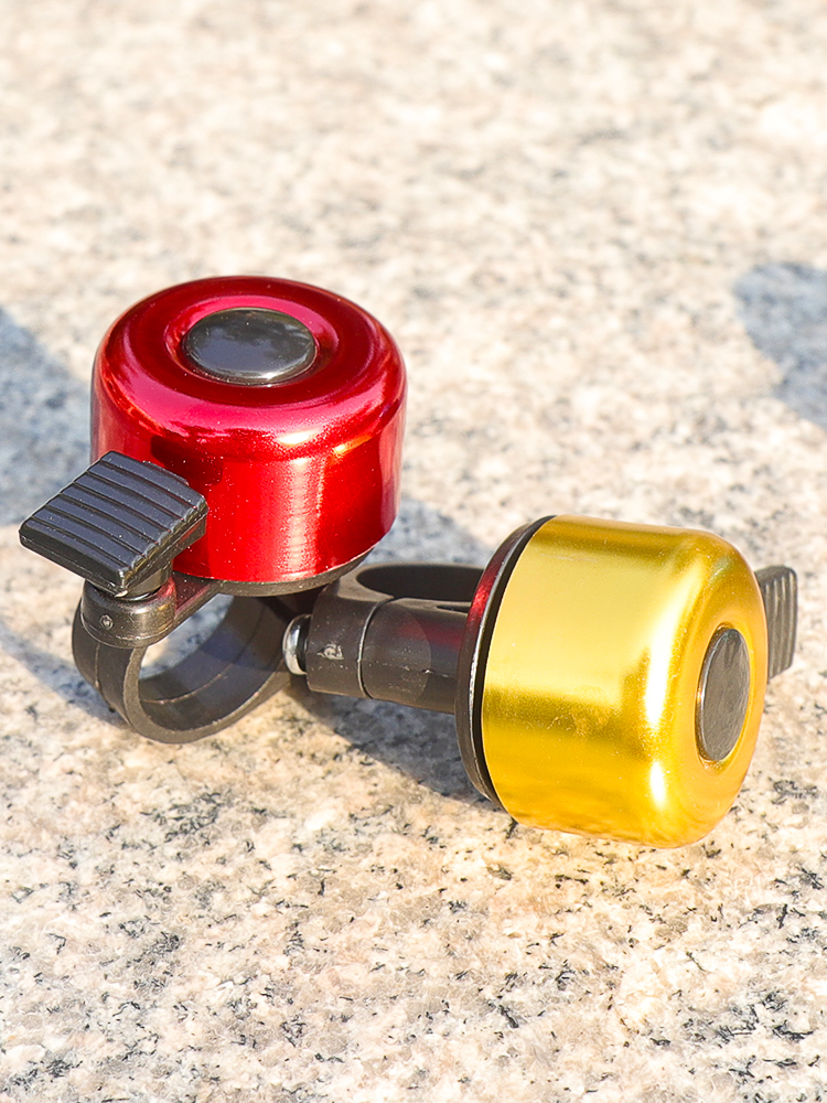 Mountain bike bell Road folding car dead flying horn color electronic car bell Red black gold bell