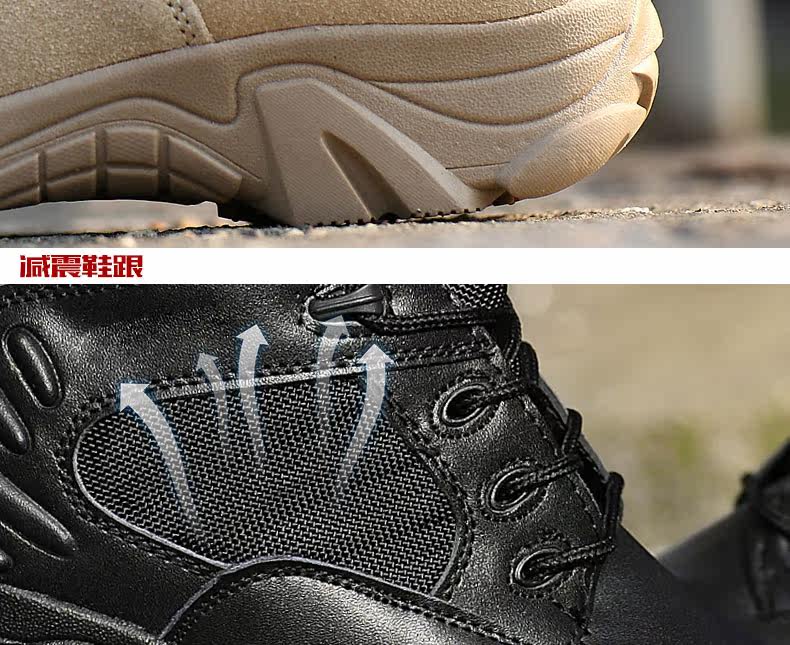 Boots militaires en cuir - porter - Ref 1397881 Image 22
