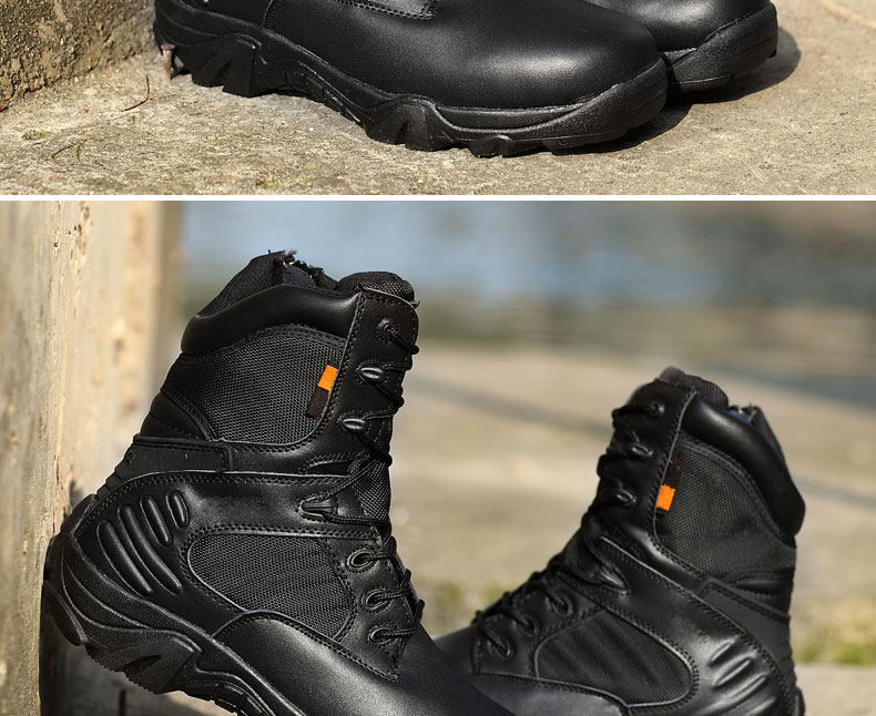 Boots militaires en cuir - porter - Ref 1397881 Image 17