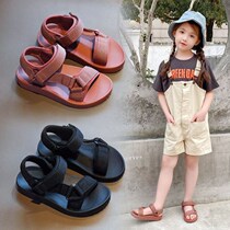 Childrens sandals 2021 summer new girls Korean version of all-match sandals primary school students boys fashion soft-soled beach shoes