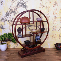  Boutique big red acid branch Bogu rack Purple sand pot tea set rack Mahogany Dobao pavilion antique rack display rack base decoration