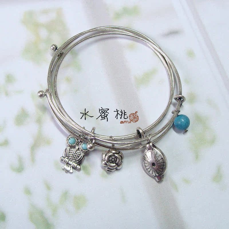 Vòng đeo tay nữ Đá quý Người tình mới được tặng Món quà Phụ kiện tạo kiểu động vật nhiều lớp Sản phẩm mới của Nhật Bản và Hàn Quốc Điểm bạc vòng tỳ hưu