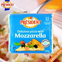President Mozzarella Shot Cheese Shot 200g * 36 Bags of Ready Cheese Pizza Sandwich Breakfast Bake