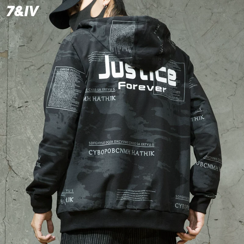Tide, худи, камуфляжная осенняя куртка, спортивная кардиган, oversize, плюс size