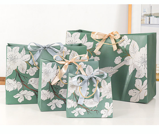 定制logo礼品袋 古典手提袋纸袋子 国庆节包装袋旗袍衣服装店袋