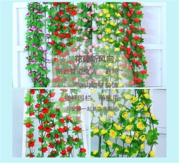 Cây mô phỏng hoa nho giả hoa mây nhựa cây nho xanh phòng khách nội thất treo tường giỏ treo tường trang trí tường - Hoa nhân tạo / Cây / Trái cây cây giả treo tường