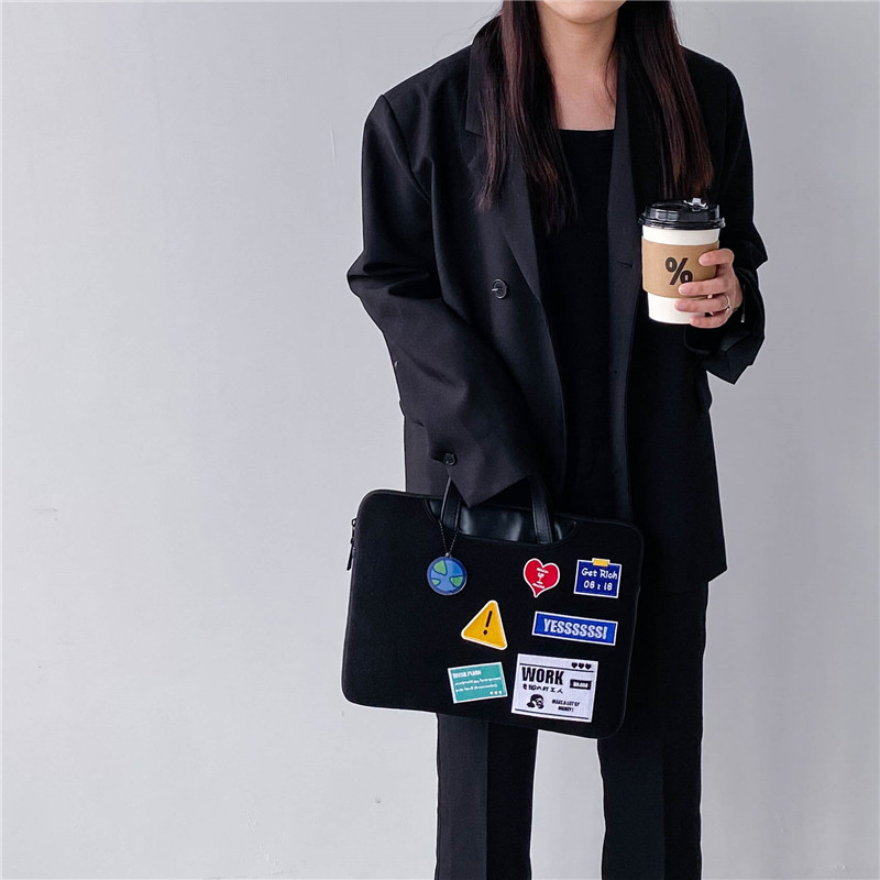 Original rip and tear computer bag 14 inch 16 inch girl with portable inclinable satchel hanging suitcase notebook computer liner bag