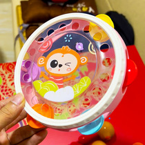 Childrens toy hand beat drum percussion instrument baby Suzuki Puzzle Early Teach Baby Hand Shake Suzuki Hammer Bread Superman