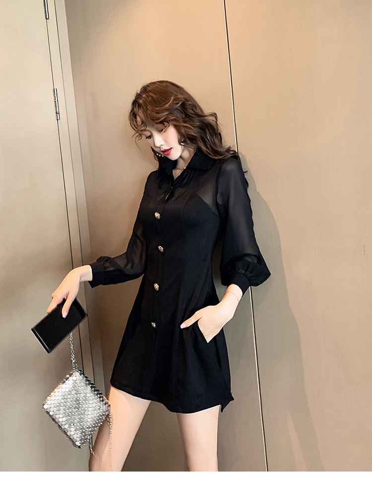 VK旗艦店 韓系雪紡燈籠袖襯衣修身短褲套裝長袖褲裝