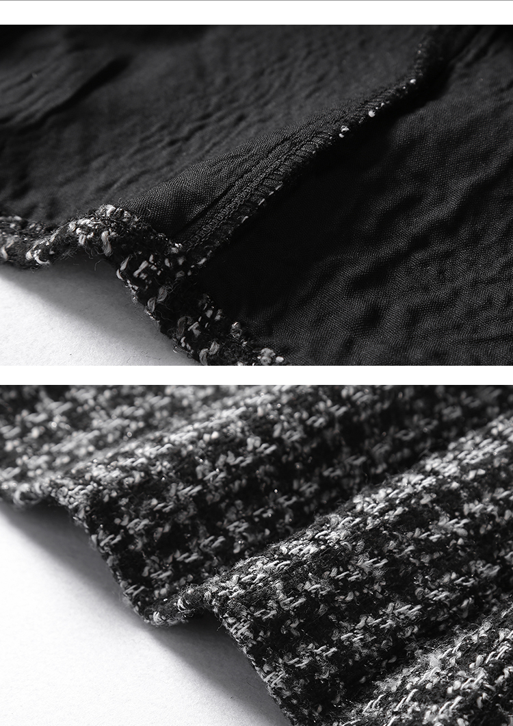 VK旗艦店 韓國風蕾絲燈籠袖小香風呢子套裝長袖裙裝