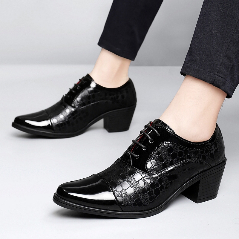 Hairstylist Nightclub Leather Shoes Men's Height-Increasing Leather Shoes Pointed Toe British Korean Style High-Heeled Formal Men's Shoes Trendy High-Heeled Shoes Hairstylist Nightclub Leather Shoes Men's Height-Increasing Leather Shoes Pointed Toe British Korean Style High-Heeled Formal Men's Shoes Trendy High-Heeled Shoes