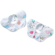 婴儿口水巾纯棉围兜防水可旋转脖