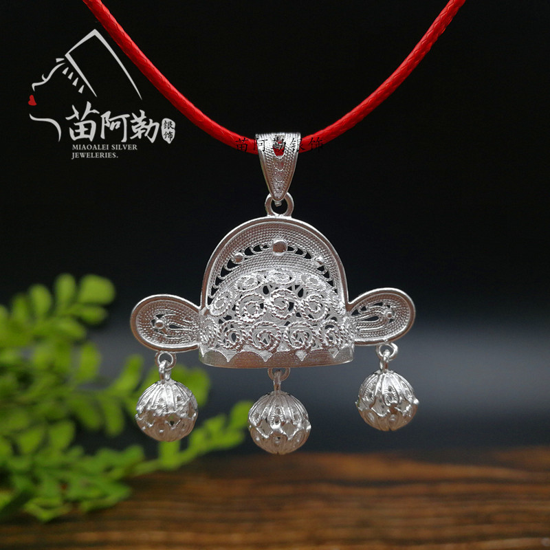 Handcrafted Silver Pendant for Children - 99% Pure Silver Longevity Lock, Scholar's Cap Silver Lock, Baby Silver Jewelry Handcrafted Silver Pendant for Children - 99% Pure Silver Longevity Lock, Scholar's Cap Silver Lock, Baby Silver Jewelry