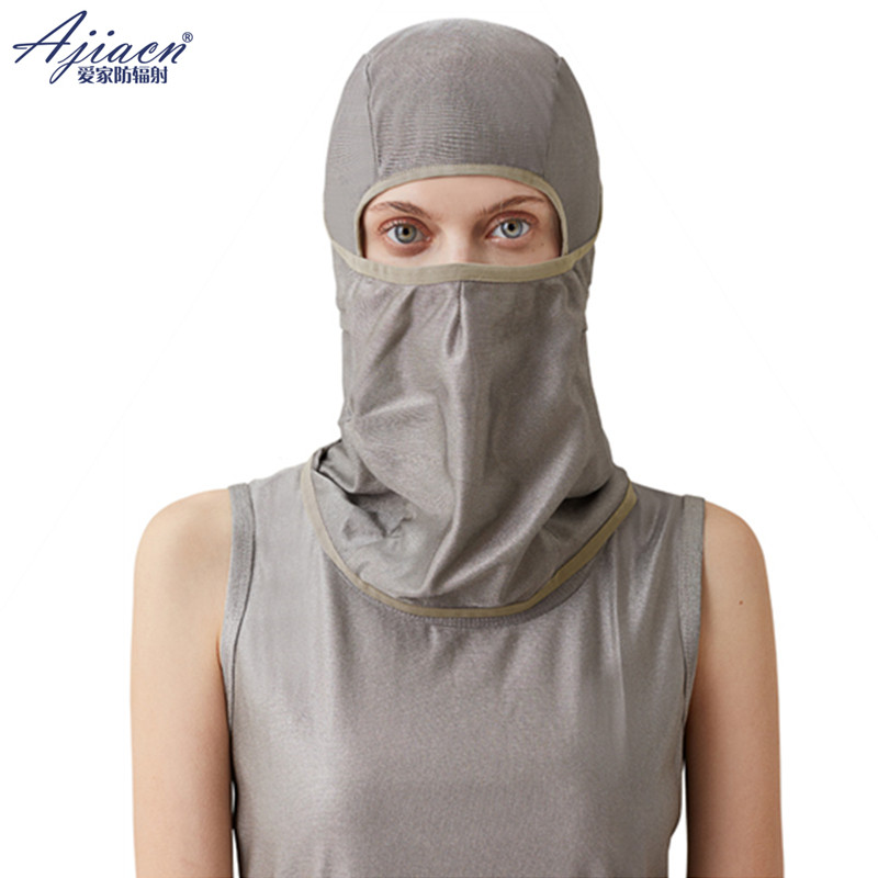 New 100% silver fiber anti-radiation hood mask computer Internet room electromagnetic wave shielding full surround mask