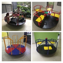 Childrens Carousel Carousel Kindergarten Childrens Plastic Swivel Chair Outdoor Large Toddler Toy Outdoor Amusement Carousel