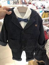 South Korea small childrens clothing 21 Spring and Autumn new boy baby gentleman bow tie shirt suit three-piece dress
