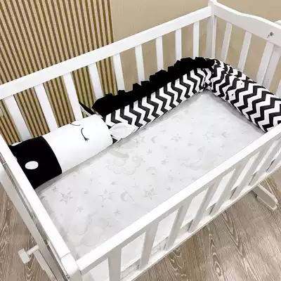 Factory Direct Sales New baby bed black and white zebra children safety anti-collision guardrail cotton bed