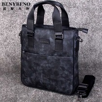 Benny Bennu mens handbag Oxford cloth vertical portable briefcase Business mens bag Simple messenger bag