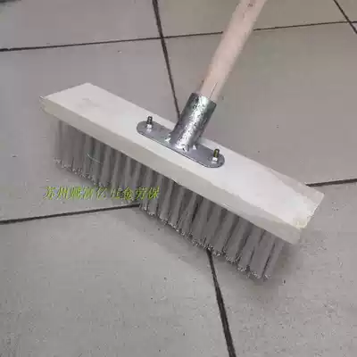 Long handle floor brush Nylon brush Floor cleaning brush Marble brush Cement floor brush Plastic brush 30cm