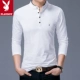 Playboy Áo thun nam mùa xuân nam dài tay đứng cổ áo trẻ trung Quần áo cotton nam Quần áo mùa thu Hàn Quốc Áo sơ mi - Áo phông ngắn áo thun 