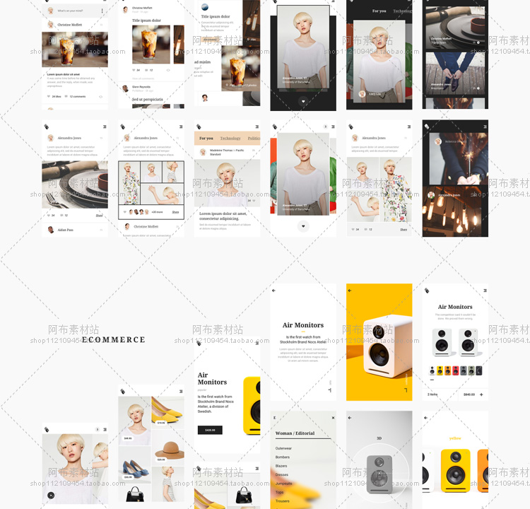 Màn hình người dùng APP di động đơn giản Giao diện người dùng điện thoại di động đơn giản Giao diện chủ đề điện thoại ps mẫu thiết kế khung PSD - Kính kính mắt mèo