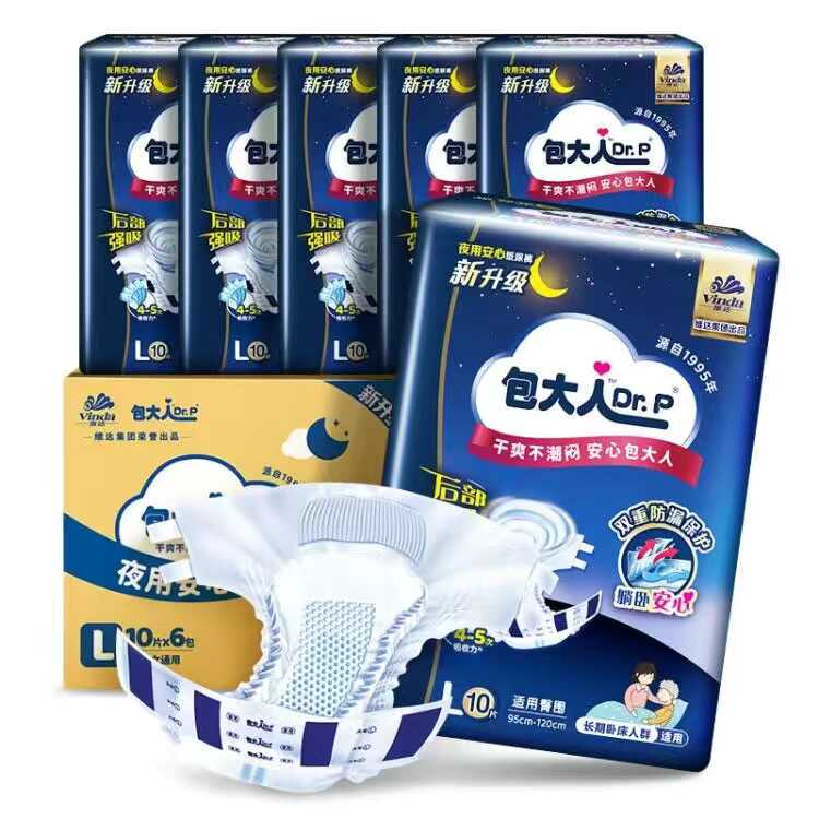 Adult Overnight Diapers for Elderly and Postpartum Women, Dry, Thickened, Leak-Proof and Safe